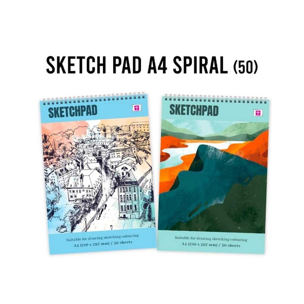 

Tiara spiral sketch book A4 25lbr/50lbr 150gsm