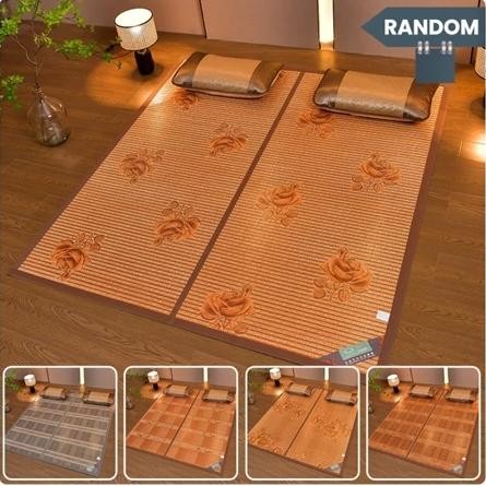 Tikar Bamboo Lampit Tatami uk 180 x 200 cm Motif Tatami Bambu Lampit