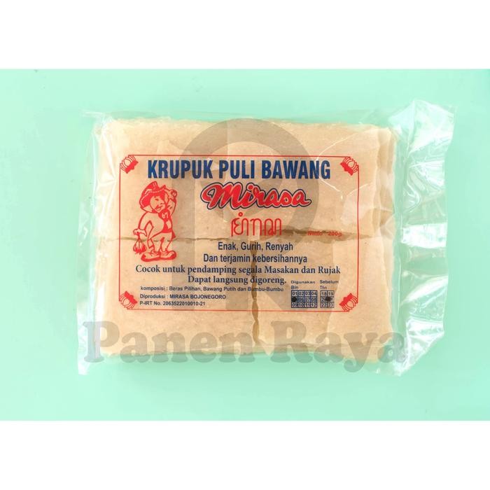 

JTTOP" KRUPUK PULI GENDAR BAWANG MIRASA MENTAH 200GR
