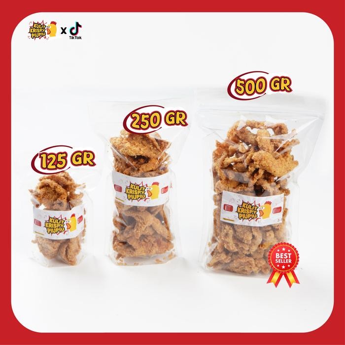 

JTTOP" KULIT AYAM CRISPY PIUPIU CEMILAN UKURAN 125GR / 250GR / 500GR FOOD SNACK RASA JALAPENO /