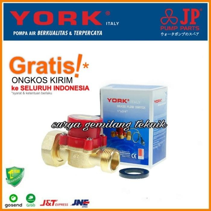 Terpopuler Water Flow Switch York Saklar Otomatis Pompa Air Booster Pump
