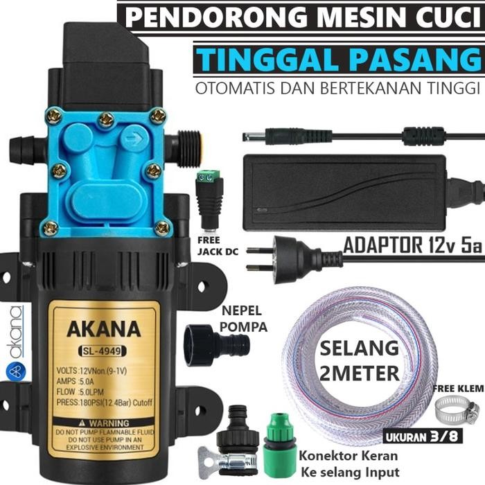 Menarik Paket Lengkap Pompa Booster Pendorong Air Mesin Cuci Otomatis