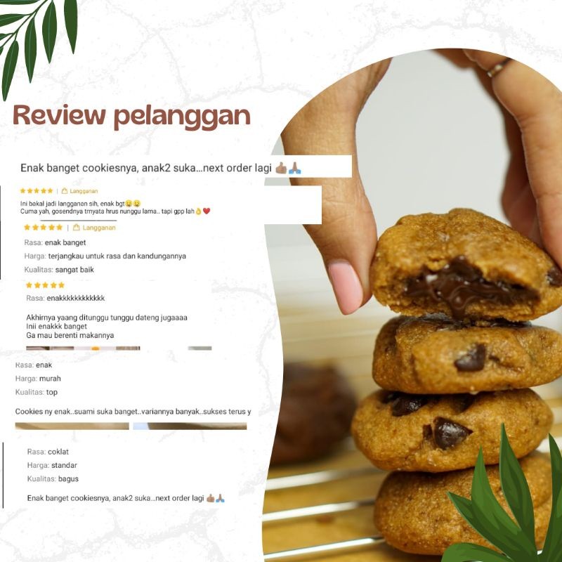 

Restokobar (5Pcs)Soft Bake Cookies/ Soft Cookies/ Soft Cookies Almond/ Camilan Sehat/ Cookies Diet/