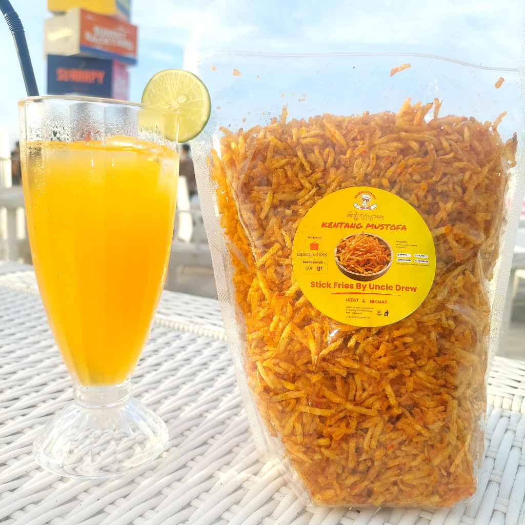 

Omahjajanan Kentang Mustofa Uncle Drew Kriuk Kering 500Gr Tanpa Pengawet - Stick Fries By Uncle Drew