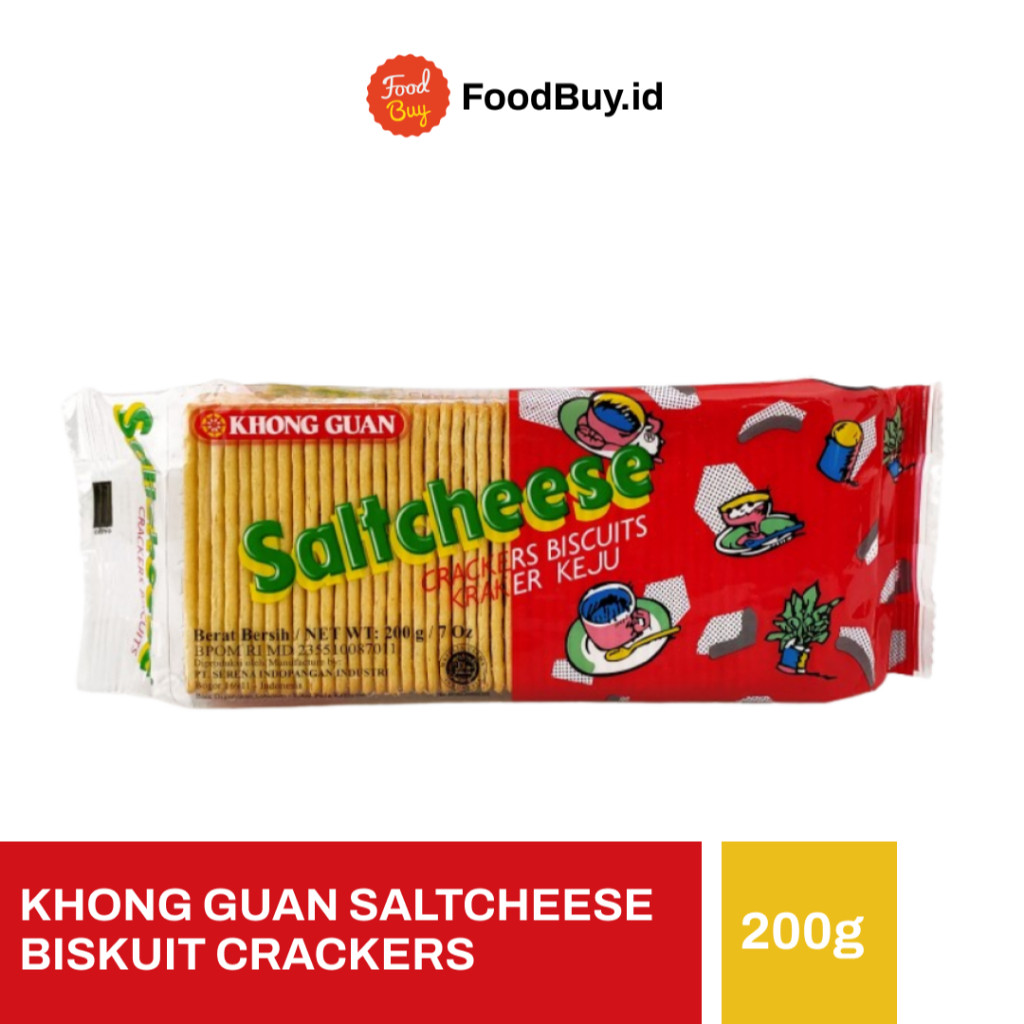 

Restokobar Khong Guan Saltcheese Biskuit Crackers Keju 200Gr