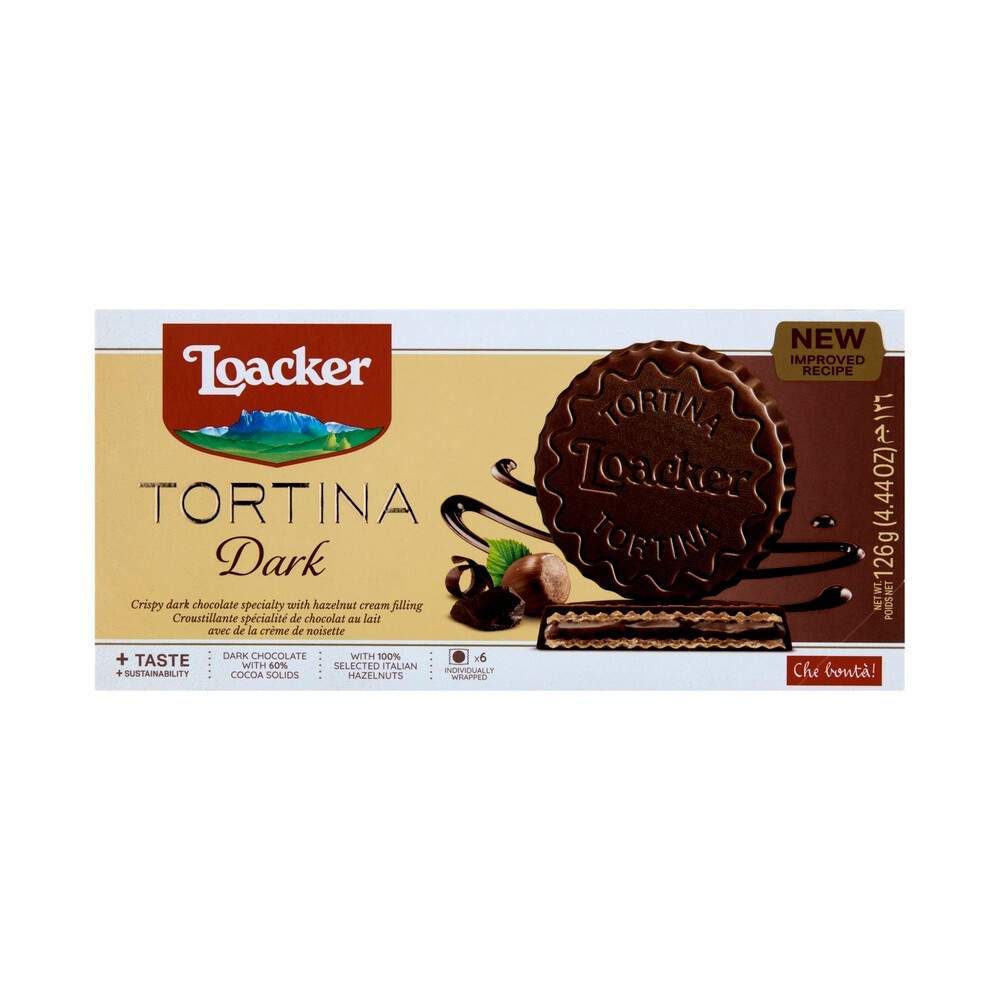 

Restokobar Loacker Gran Pasticceria Tortina Biscuit Dark Chocolate 126G Australia