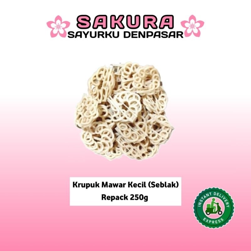 

Omahjajanan Krupuk Mawar Putih Kecil/Krupuk 250Gr Seblak Mentah Repack- Sakura