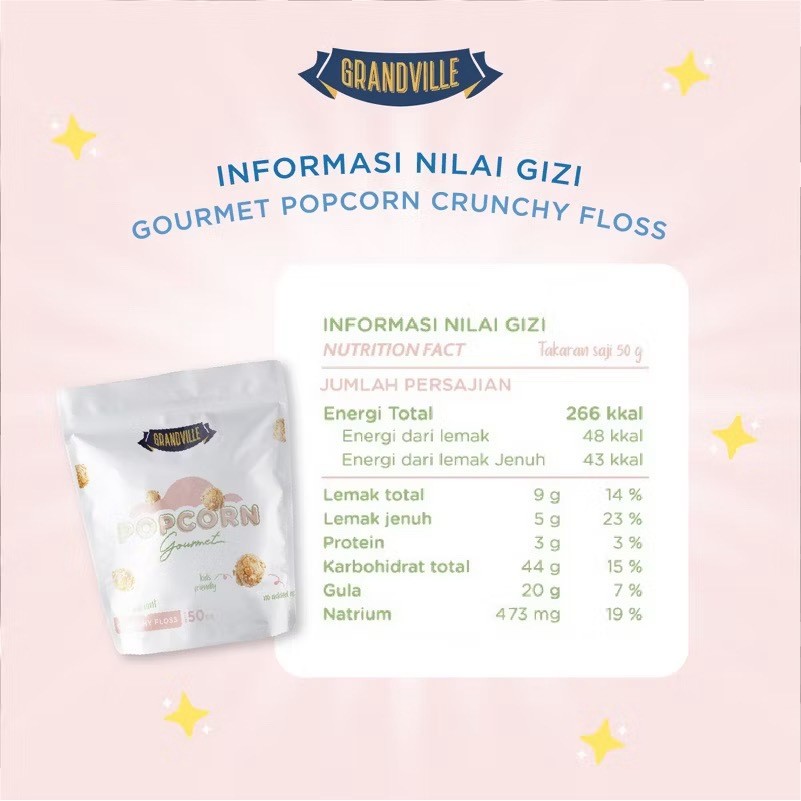 

Restokobar Grandville Popcorn Gourmet Pack Popcorn Kids Friendly Snack Anak
