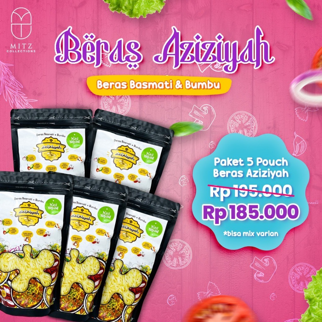 

Omahjajanan Paket Premium 5 Pouch Nasi Kebuli Briyani Mandhi Kabsah Bukh 300Gr Beras Basmati Bumbu