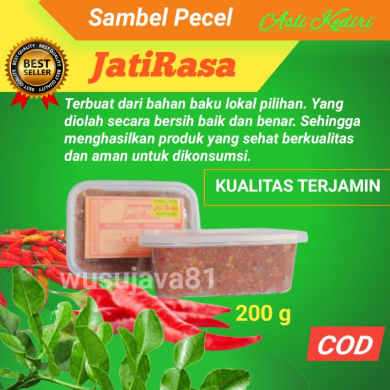 

Sega Tungtung Bumbu Sambal Sambel Pecel Pedas Sedang Kediri Asli Jatirasa Tk 200G