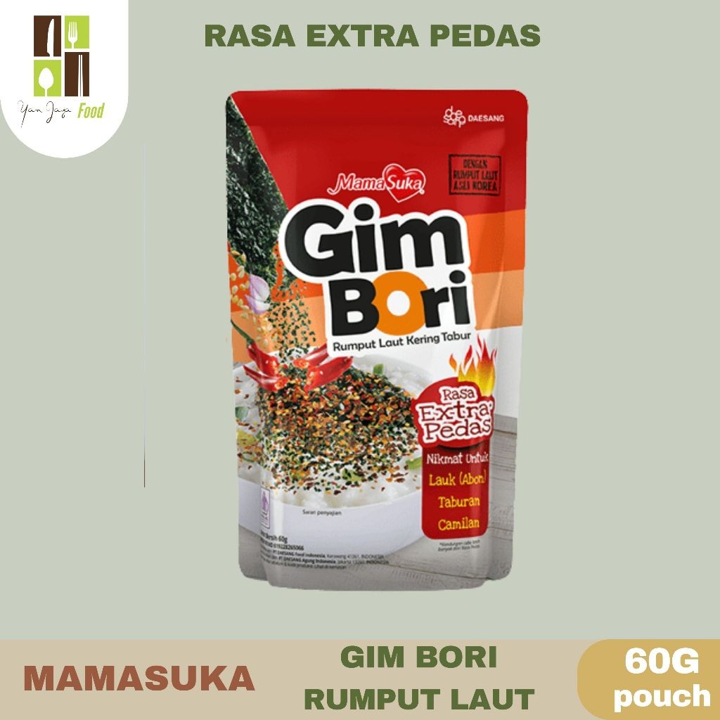 

Eumsig Mamasuka Gim Bori Rumput Laut Tabur Original/Pedas 30G Botol/ Pouch 60G