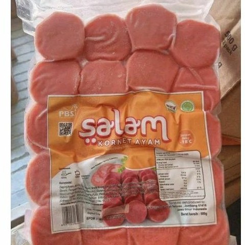 

Sega Tungtung Kornet Ayam Salam Bentuk Koin 500Gr/Salam Kornet Koin 500Gr