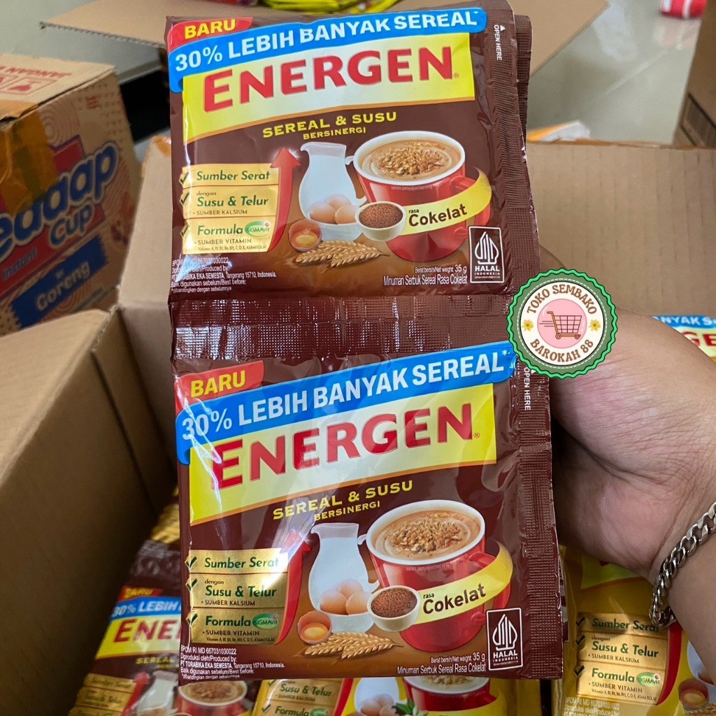 

Sega Tungtung Energen Rasa Coklat Vanilla Kacang Hijau Renceng