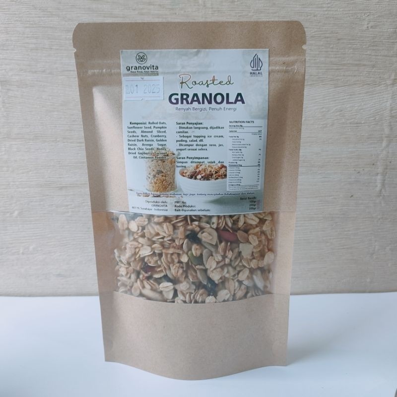 

Sega Tungtung Granovita Sereal Granola Roasted Muesli 100Gr Diet Sehat