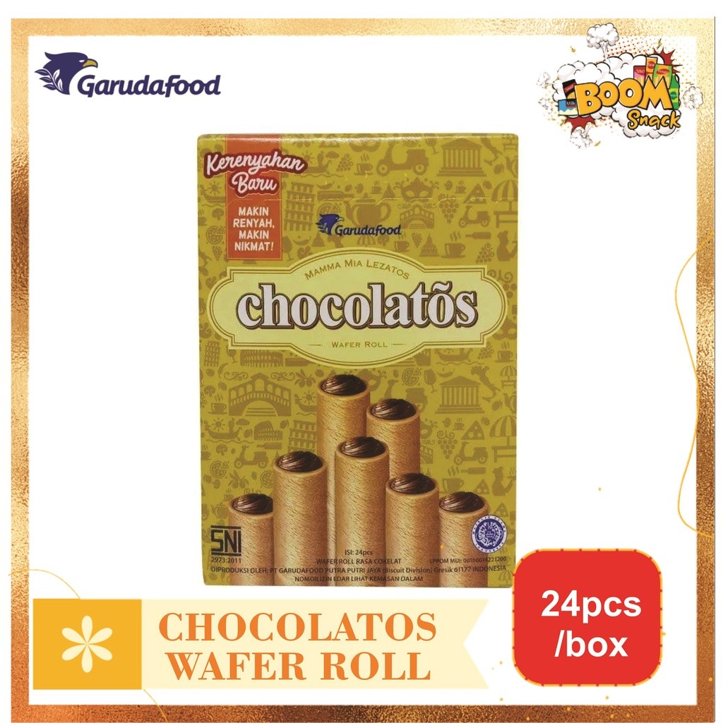 

Eumsig Box Chocolatos Wafer Roll 24Pcs Aman Pengiriman