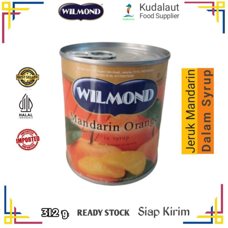 

Sega Tungtung Wilmond Mandarin Orange In Syrup; Jeruk Mandarin Dalam Sirup Kaleng; 312G