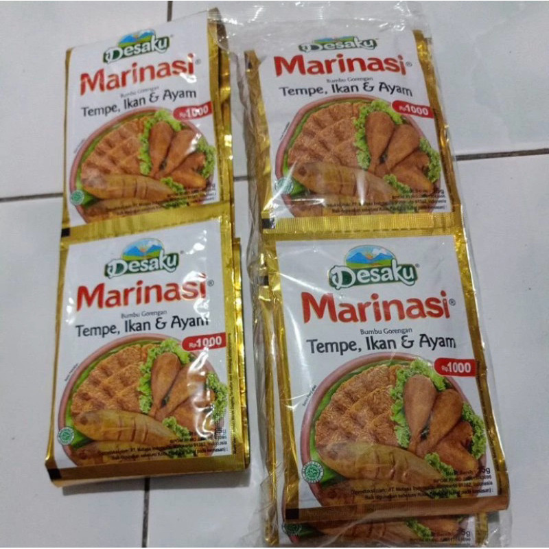 

Sega Tungtung Marinasi Desaku Renceng Bumbu Gorengan 15G Isi 12