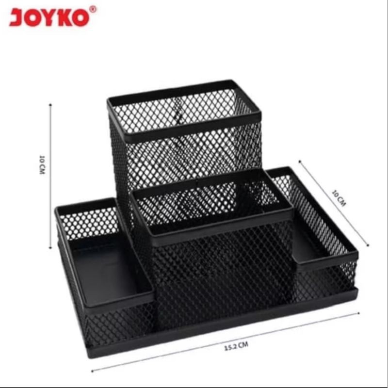 DESK SET/PEN HOLDER/TEMPAT PENSIL JALA BESI DS-19 JOYKO ( 1PCS )