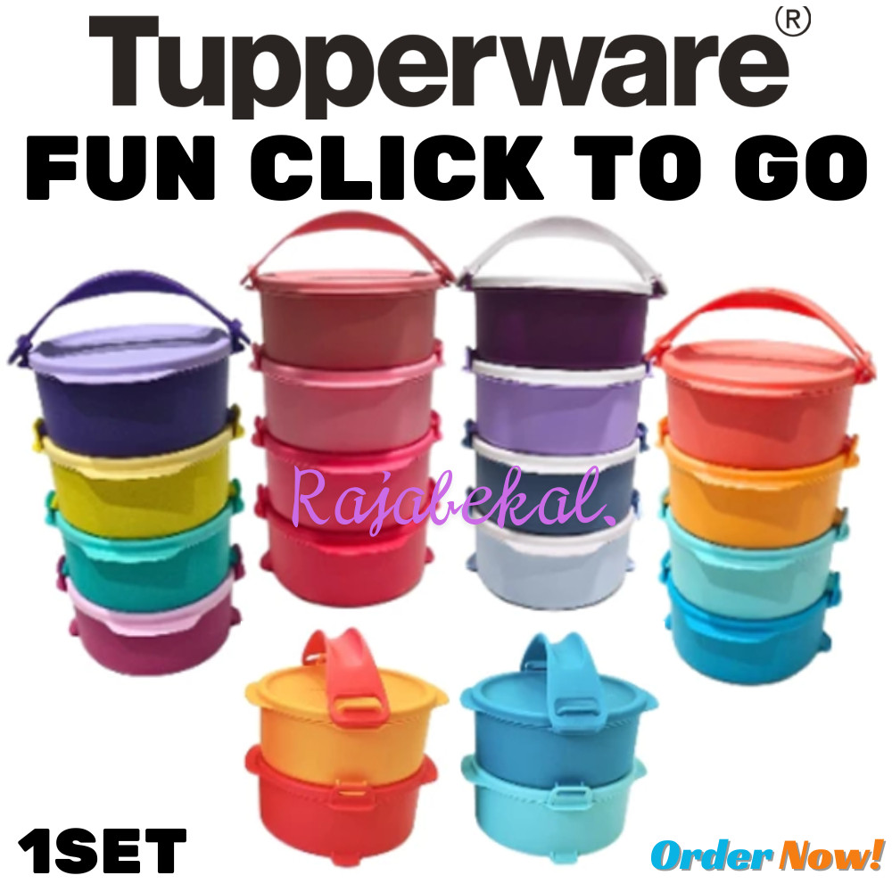 PROMO Tupperware Small Click To Go Fun Click To Go 4 susun