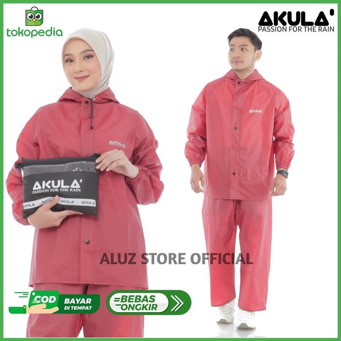 ASLI TERBARU JAS HUJAN AKULA PRIA WANITA SETELAN MANTEL HUJAN TEBAL LENTUR