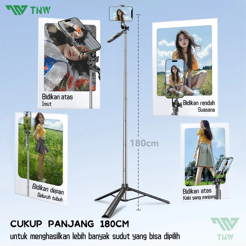 Holahalo Cell Tongsis Bluetooth Mixio Tongsis Panjang 160Cm / 80Cm Tripod 3In1 Bt
