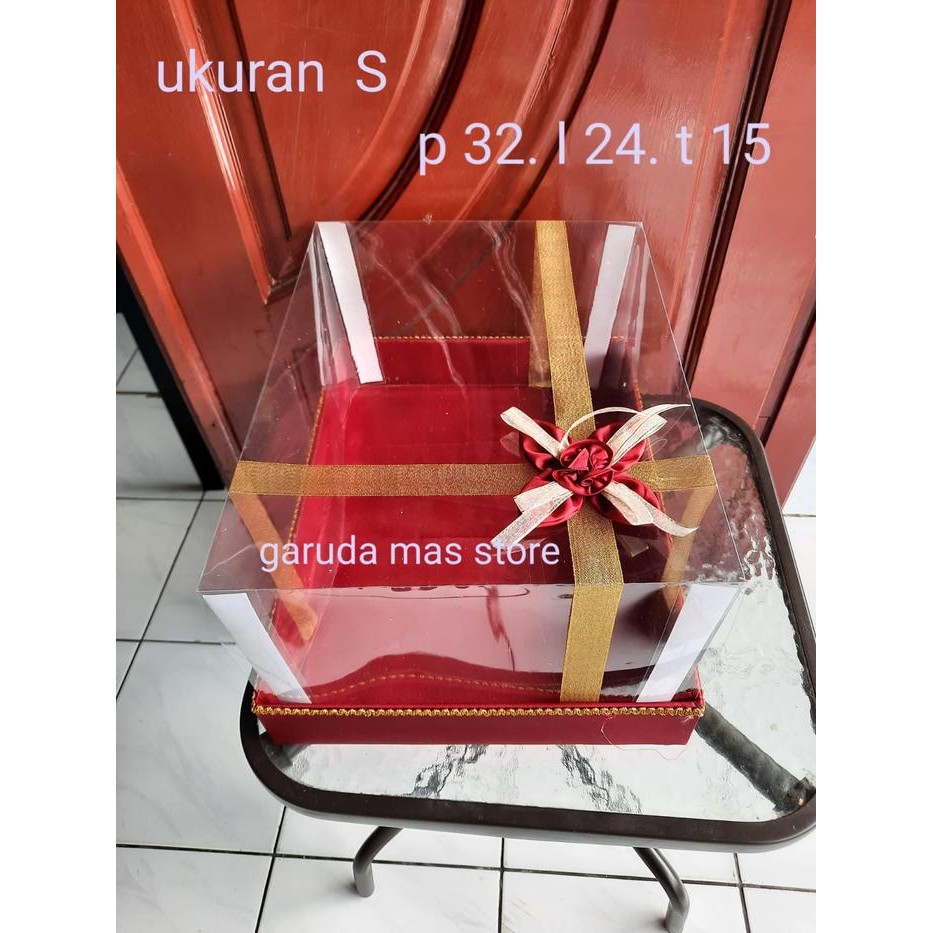 Tungtung Party Souvenir Pernikahan Hantaran/ Kotak Seserahan Full Mika 1 Pcs, Ukuran 32 Cm X 24 Cm X