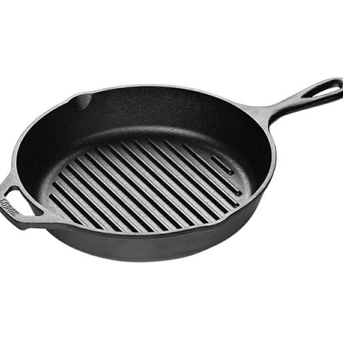 

Lodge 26.04 Cm Cast Iron Grill Pan Wajan Kuat Besi L8Gp3