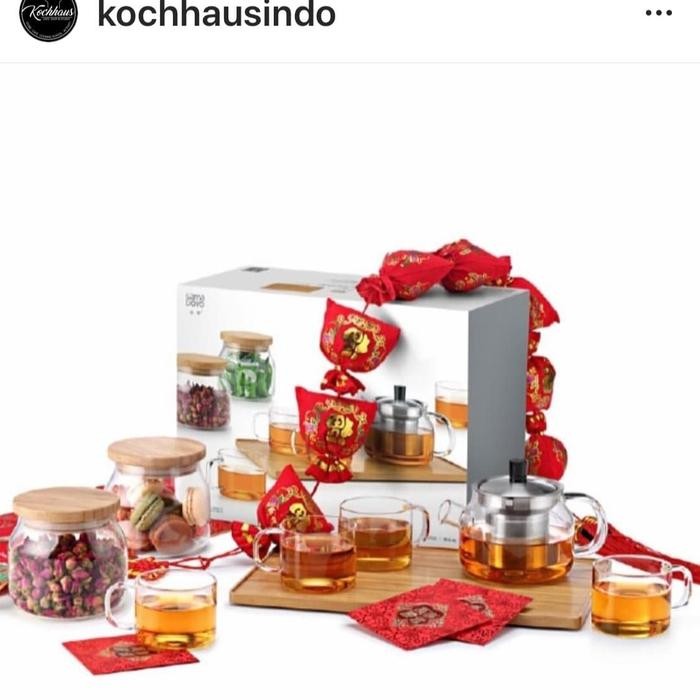 

Samadoyo Tea Set With Canister Gift Package Paket Teh Keluarga 4Pax