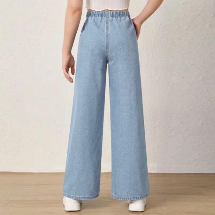 PREMIUM celana jeans wanita baggy jeans/jeans kulot pinggang karet melar/ jumbo/bisa sampai bb100kg