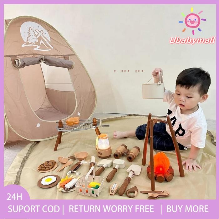 Terlaris Mainan Kemping Set Anak Lengkap Dengan Alat Masak Masakan / Tenda Kemah Anak / Camping Set