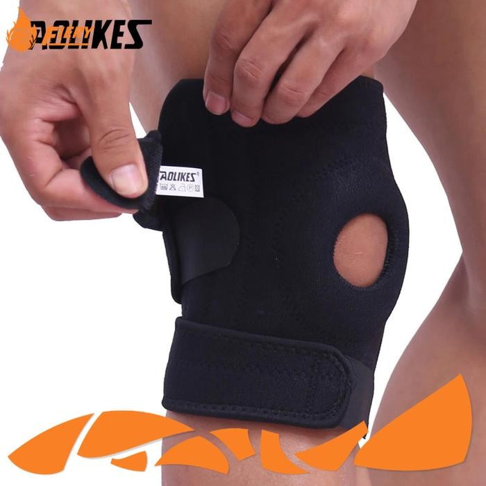 ORIGINAL KNEEPAD AOLIKES 3 STRAP ADJUSTABLE AOLIKES PELINDUNG DEKER LUTUT KNEE PAD KNEE SUPPORT