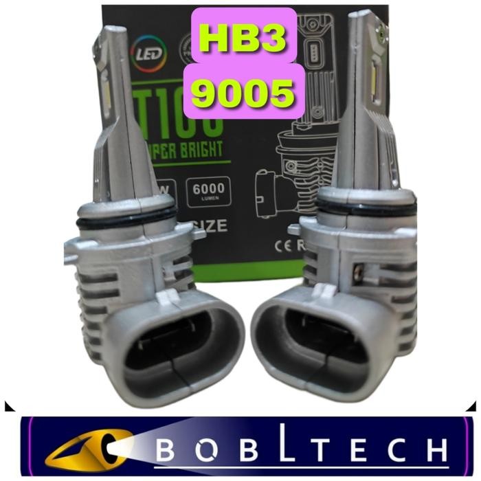 PREMIUM BOBLTECH Lampu Headlamp Foglamp Mobil Led HB3 9005 8000lm T100 Super Bright car