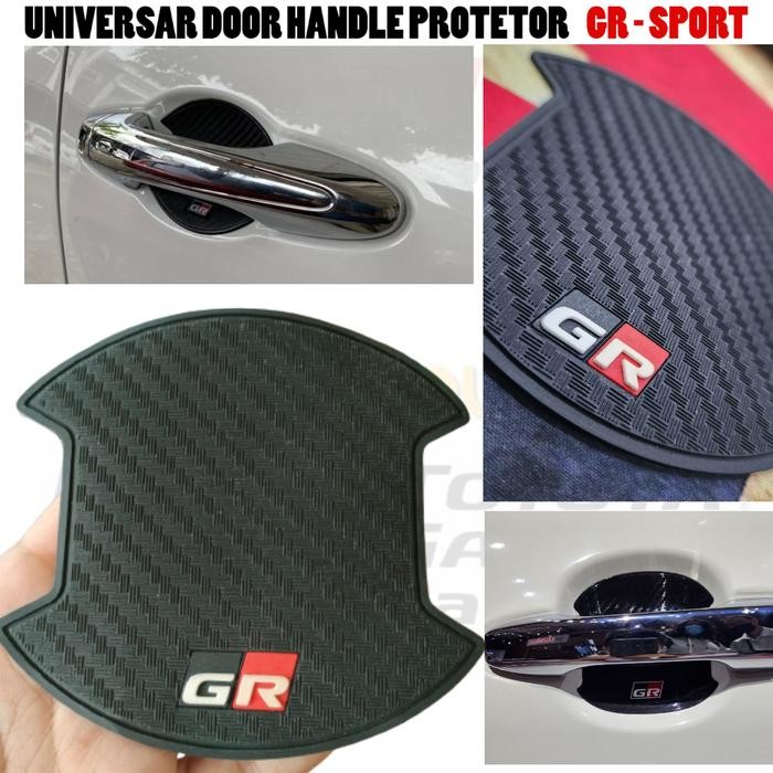 PREMIUM Outer Door Handle Protector Carbon Mobil Avanza Rush Fortuner GR Sport