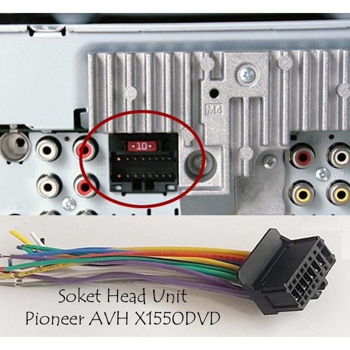 PREMIUM Soket Tape Mobil Pioneer AVH X1550DVD/ Pioneer AVH-X1550DVD Head Unit
