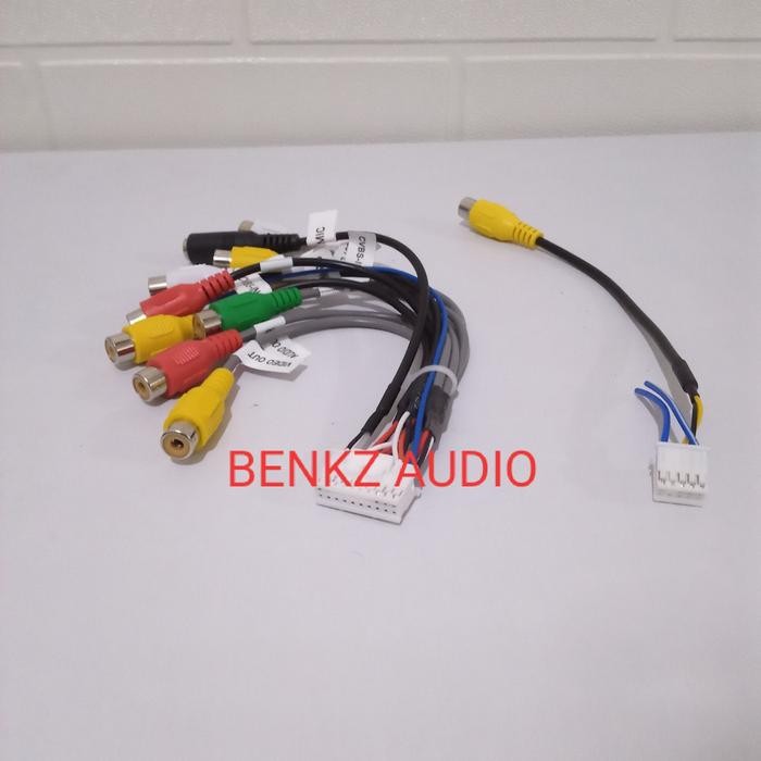 PREMIUM Soket audio video in out + soket kamera head unit android orca