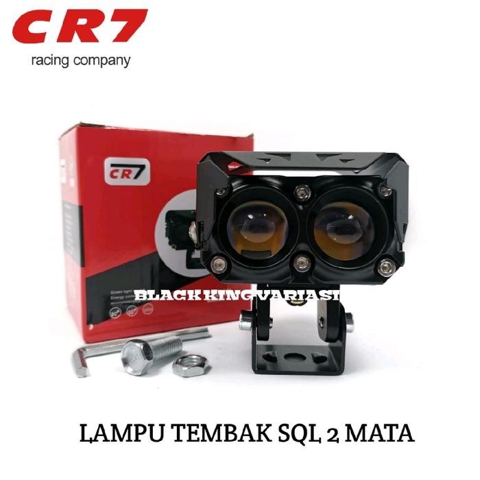 PREMIUM Lampu Tembak SQL 2 Mata Cr7 Lampu Tembak Led Laser D2 Sql Lampu Sorot 2 Mata Foglamp Cr 7
