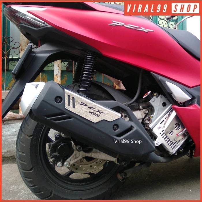PREMIUM Aksesoris Garnish Tutup Knalpot New PCX 160 2021 2022 Muffler Cover