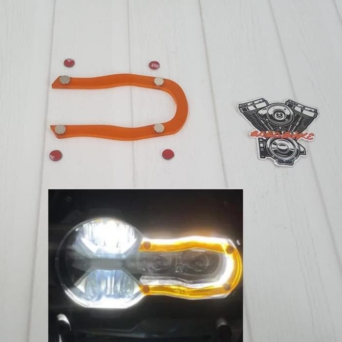 Ornament headlamp BMW GS list lampu BMW GS Orange