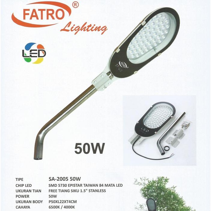Terbaru Fatro Street / Garden Light / Lampu Jalan / Taman Led 50 Watt
