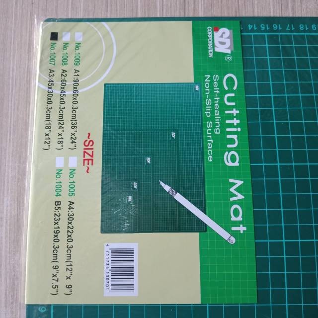 

sdi 1 buah Cutting mat A3 45 x 30 x 0.3 cm alas potong cutter pisau per pcs - enc.sup