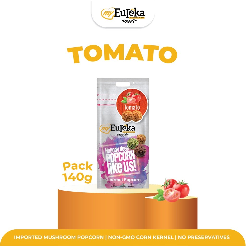 

Eureka Popcorn Tomato Pack 140gr Snack Cemilan Impor