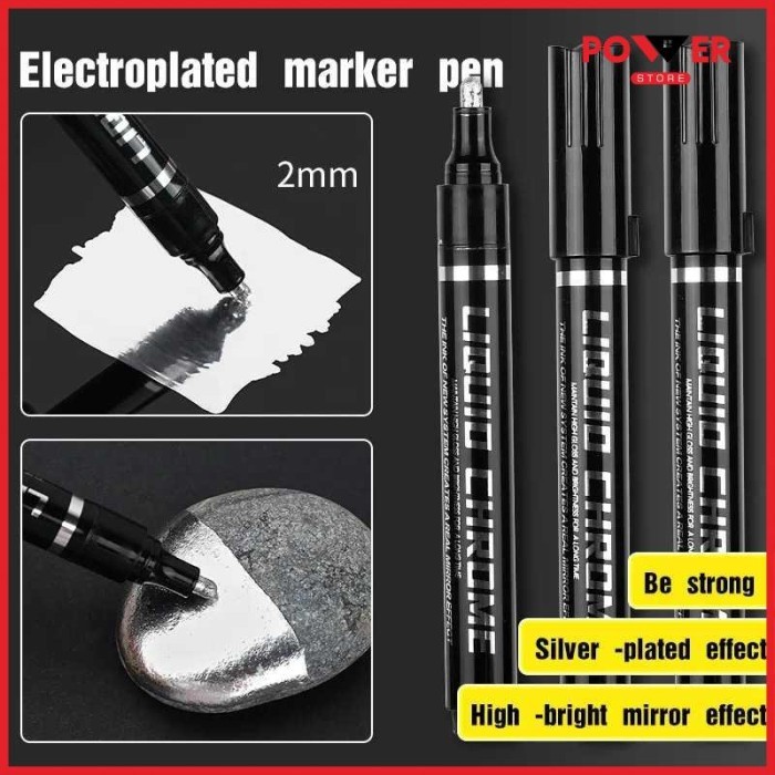 

Ready JT SPIDOL PERMANEN MARKER METALLIC CHROME WATERPROOF 2MM - [SILVER]