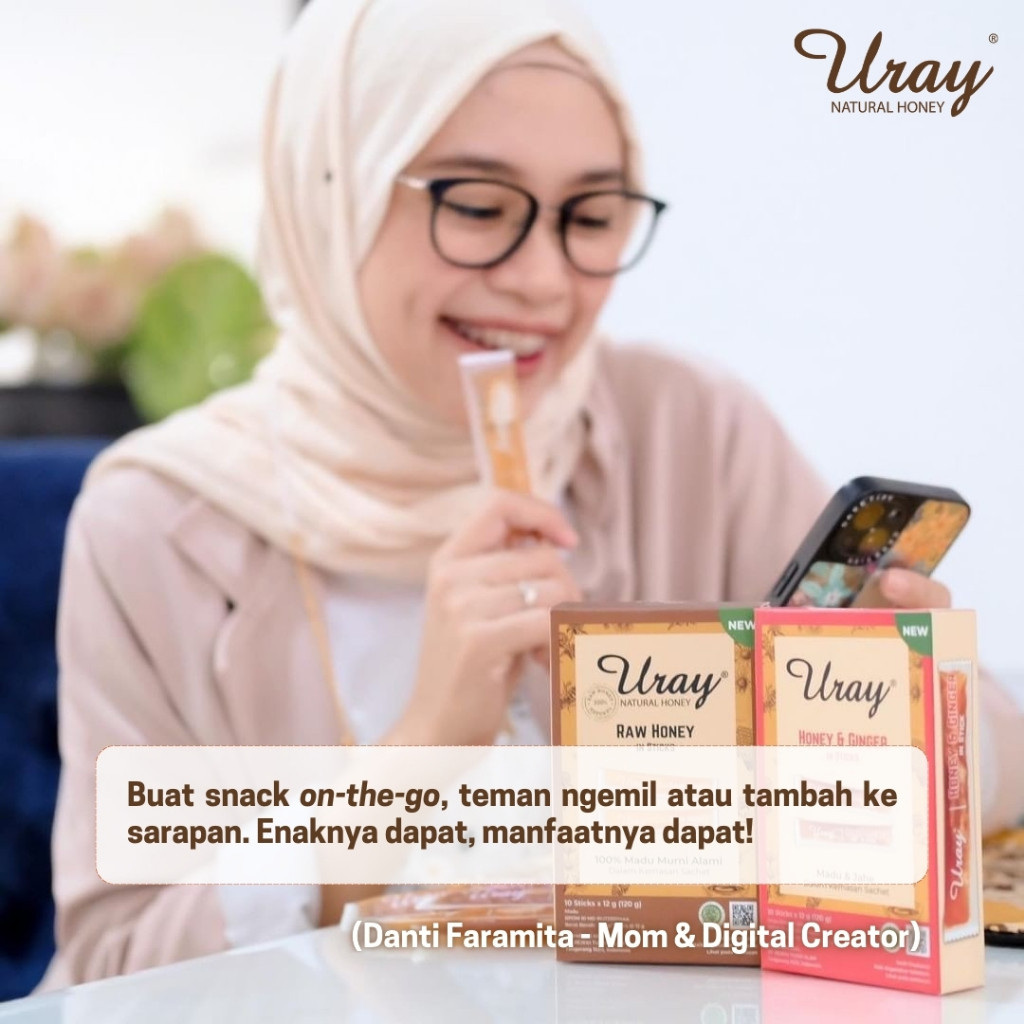 

Madu Uray Honey & Ginger In Sticks 120gr - Madu Murni - Madu Hutan