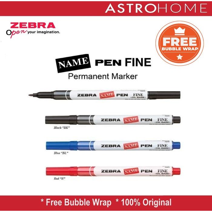 

Ready JT Zebra Namepen Spidol Permanent Marker Oil Base - Tinta Tahan Lama dan Cepat Kering - Alat