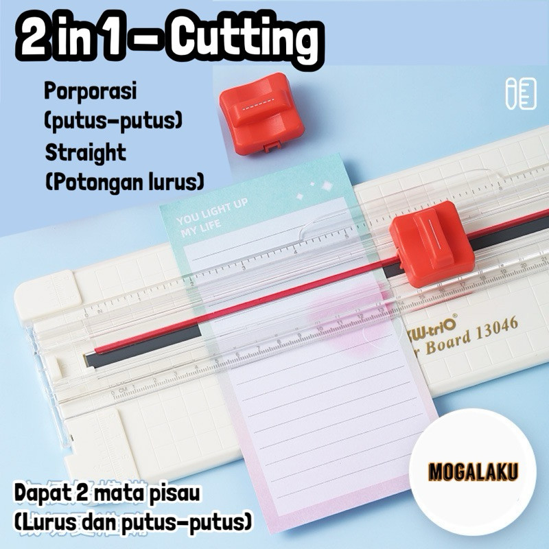 

2in1 alat potong porporasi tanda sobek karcis perforated cutting