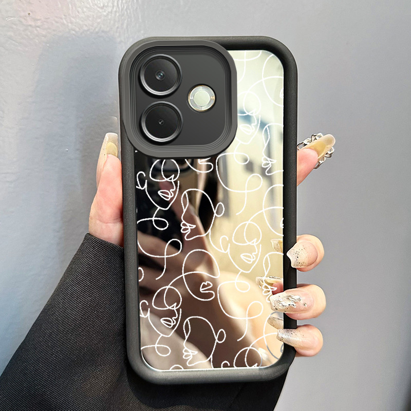 Casing Hp Untuk OPPO A5 Pro 4G A5 Pro 5G A5 Energy Case Softcase Kesing Sketsa wajah manusia Cesing 