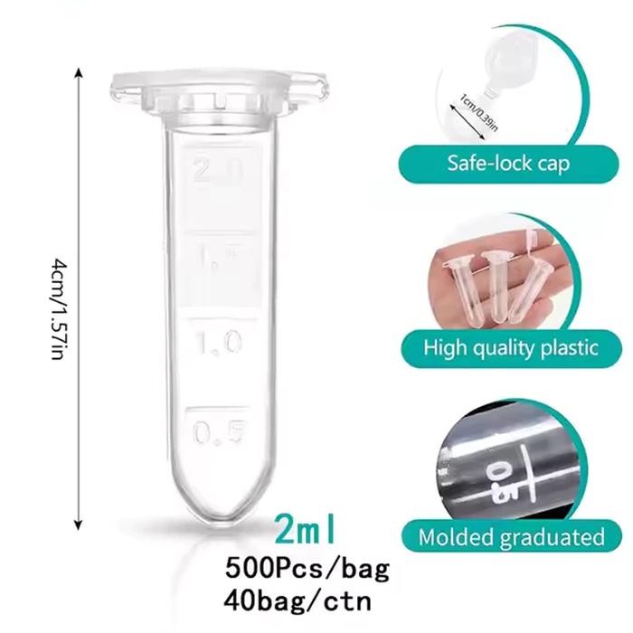 BEST SELLER COD PCR Tube 500pcs Eppendorf Tube 2ml Centrifuge Tube Sample Cup