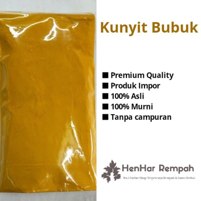 

[Garansi 100% Asli] 100 Gram Kunyit bubuk / tepung kunyit murni tanpa campuran