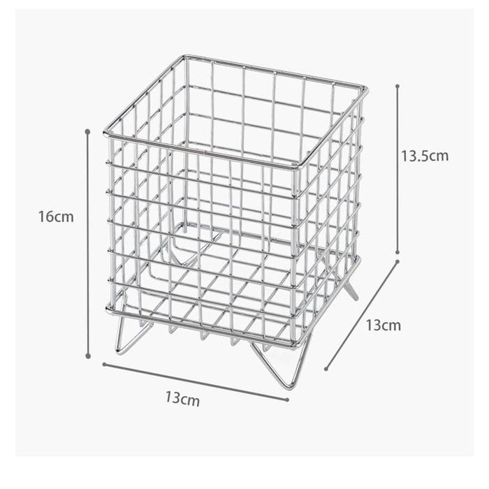 BEST SELLER [MILOLI] Rak Penyimpanan Besi Desktop Keranjang Penyimpanan Kapasitas Besar Korean Desk