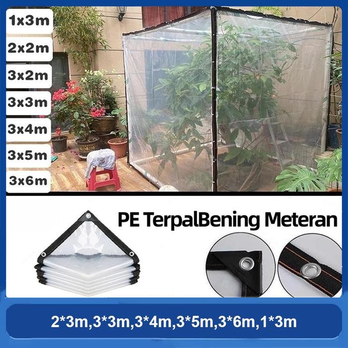 BEST SELLER Kanopi tahan air film plastik kain kerai transparan tahan hujan
